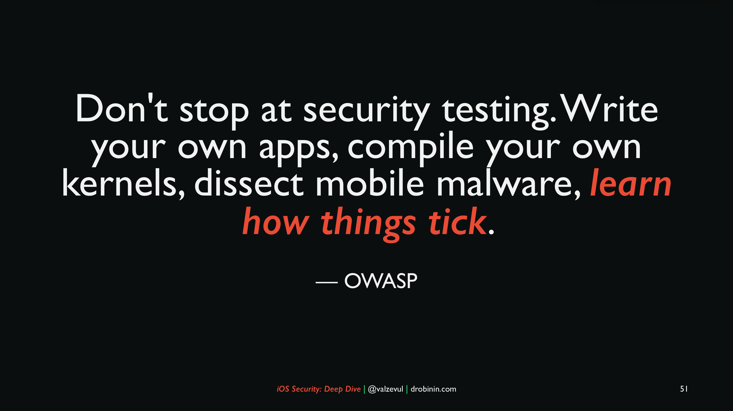 Preview of iOS Security: Deep Dive I talk